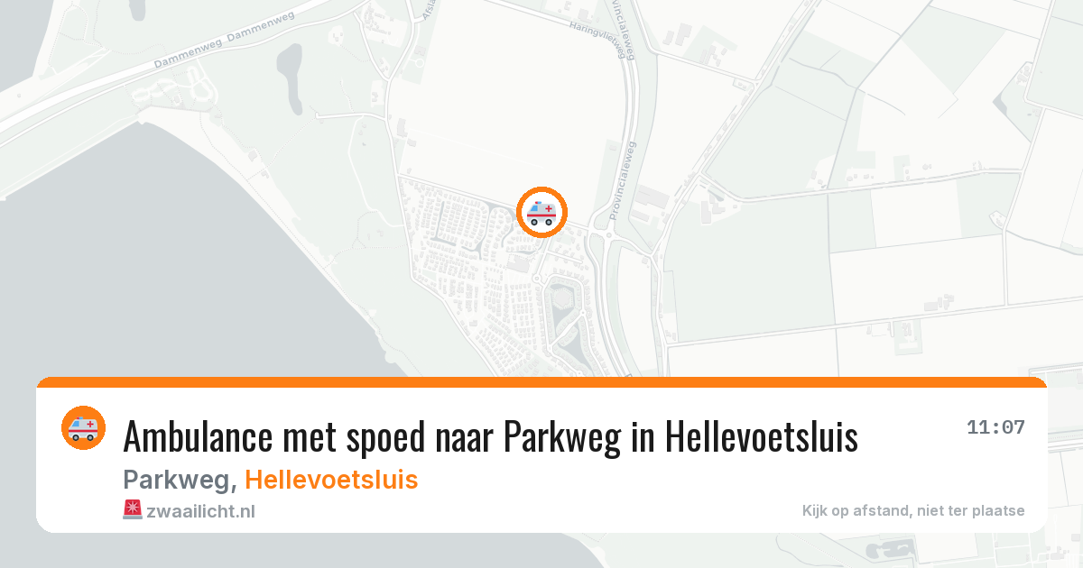 Ambulance met spoed naar Parkweg in Hellevoetsluis — 1 aug 2026