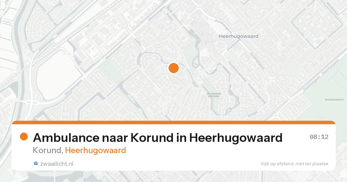 Ambulance naar Korund in Heerhugowaard — 21 mei 2026