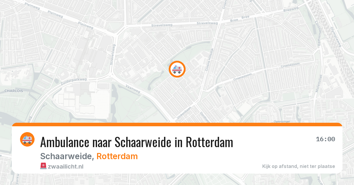 Ambulance naar Schaarweide in Rotterdam — 12 aug 2026
