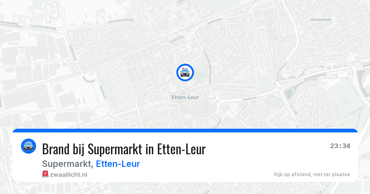 Brand bij Supermarkt in Etten-Leur — 24 mrt 2026