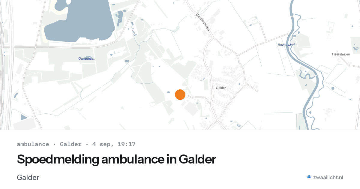 Spoedmelding ambulance in Galder — 4 sep 2026