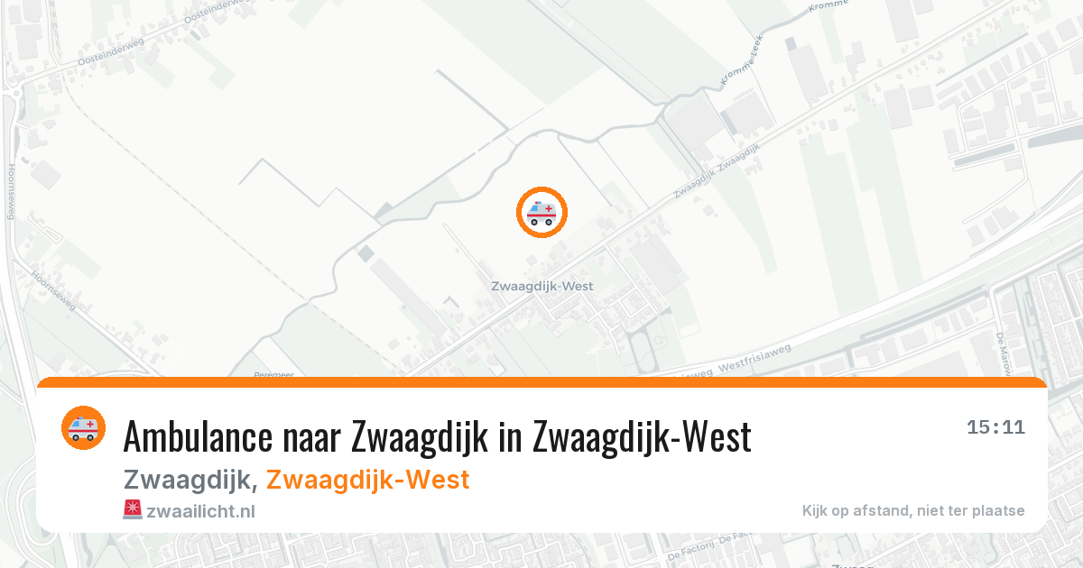Ambulance naar Zwaagdijk in Zwaagdijk-West — 14 mrt 2026