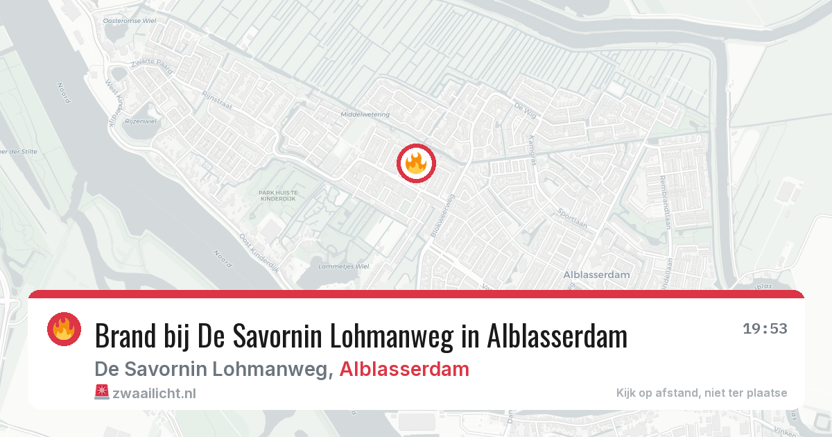 Brand bij De Savornin Lohmanweg in Alblasserdam — 24 feb 2026