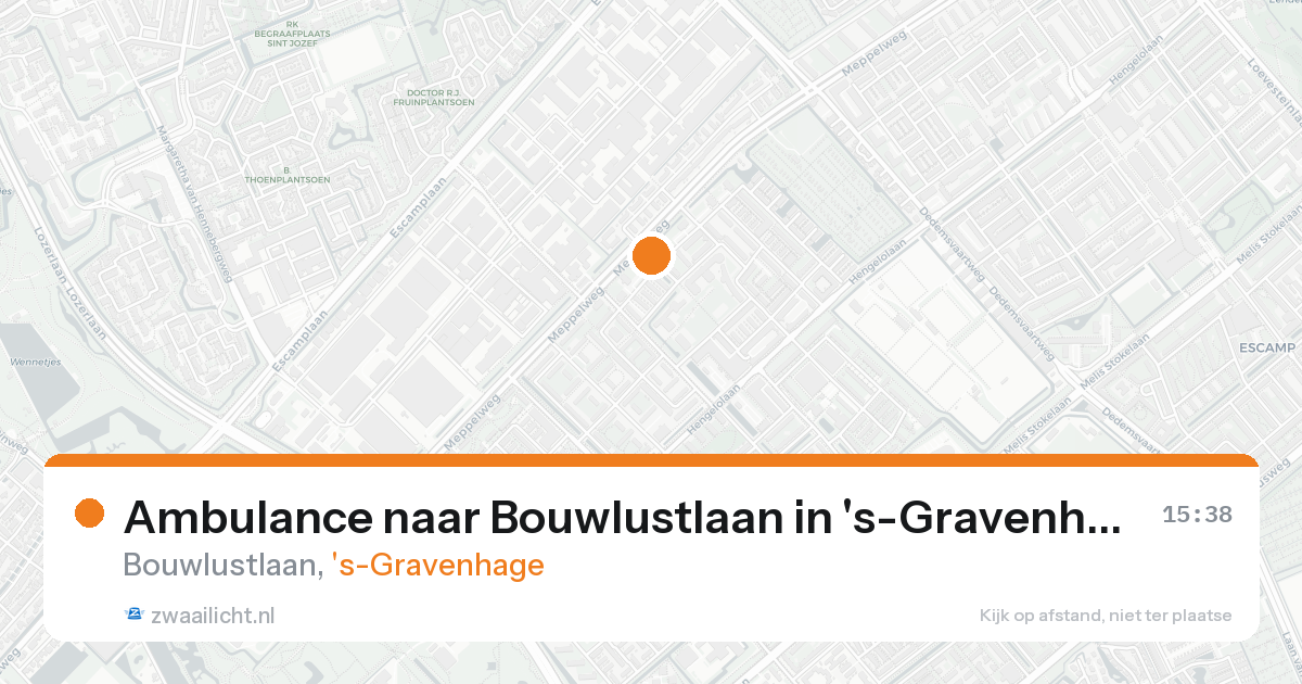 Ambulance naar Bouwlustlaan in 's-Gravenhage — 21 aug 2026