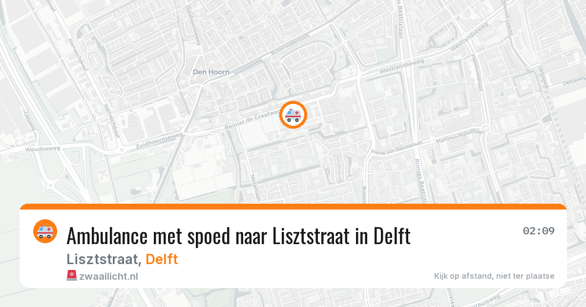 Ambulance met spoed naar Lisztstraat in Delft — 22 jan 2026