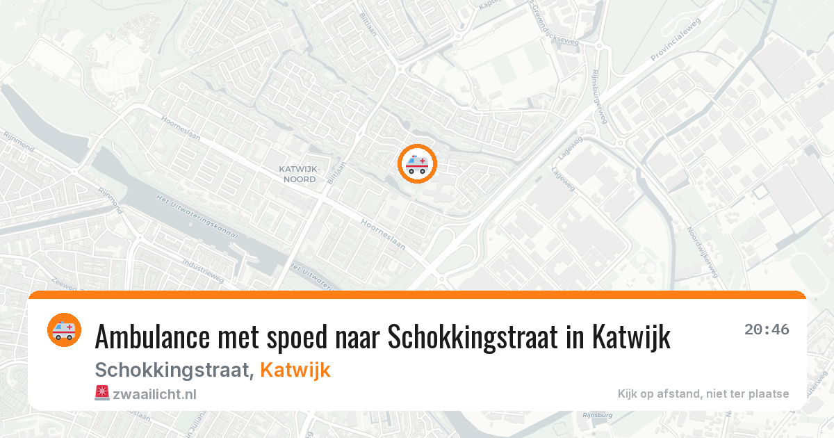 Ambulance met spoed naar Schokkingstraat in Katwijk — 11 aug 2026