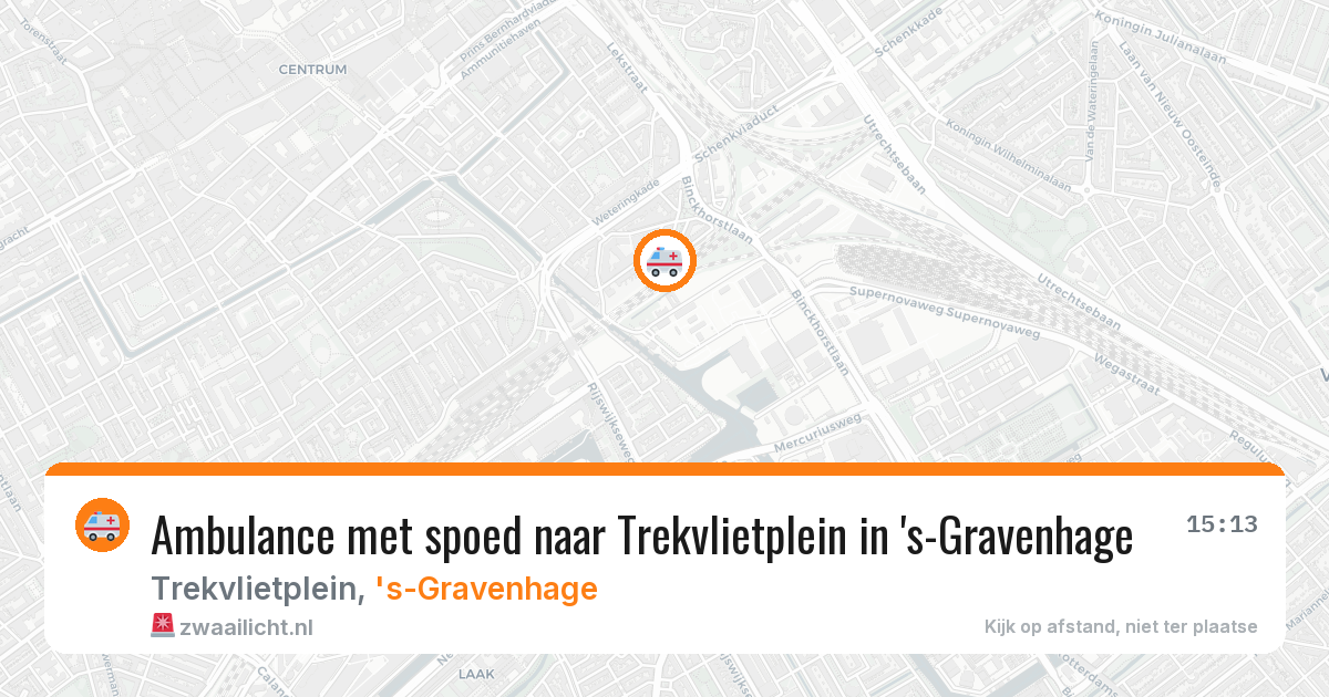 Ambulance met spoed naar Trekvlietplein in 's-Gravenhage — 3 mei 2026