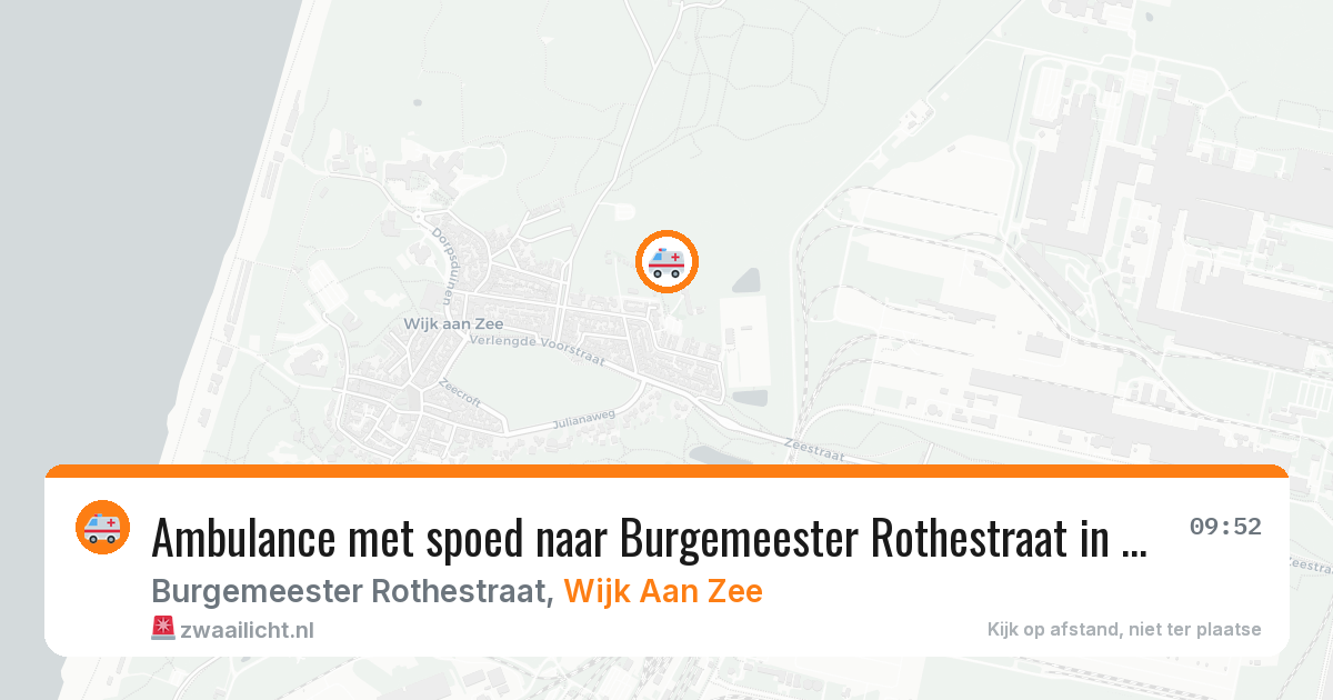 Ambulance met spoed naar Burgemeester Rothestraat in Wijk Aan Zee — 17 jan 2026