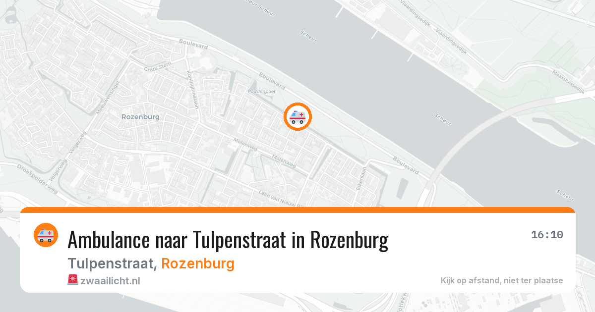 Ambulance naar Tulpenstraat in Rozenburg — 16 jul 2026