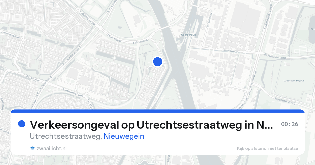 Verkeersongeval op Utrechtsestraatweg in Nieuwegein — 14 aug 2026