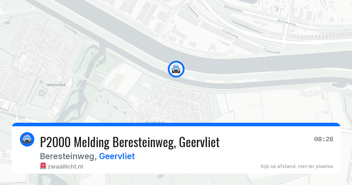 P2000 Melding Beresteinweg, Geervliet — 11 mei 2026