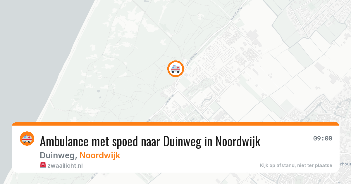 Ambulance met spoed naar Duinweg in Noordwijk — 14 jul 2026