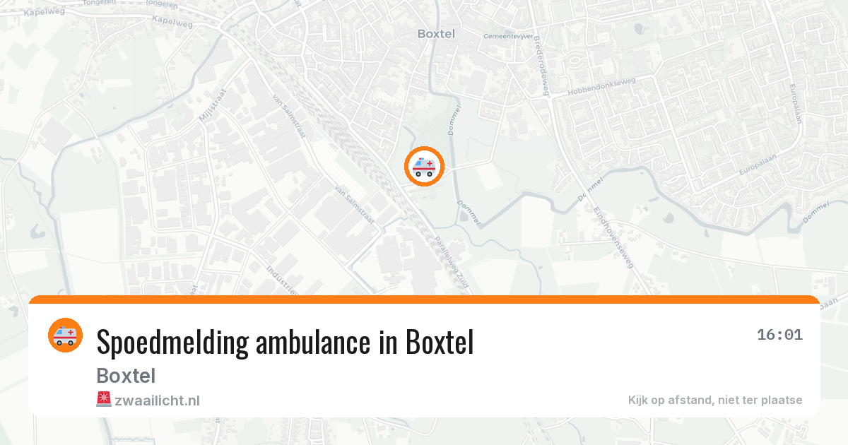 Spoedmelding ambulance in Boxtel — 10 aug 2026