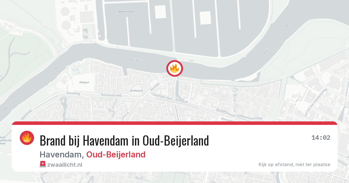 Brand bij Havendam in Oud-Beijerland — 3 jul 2026