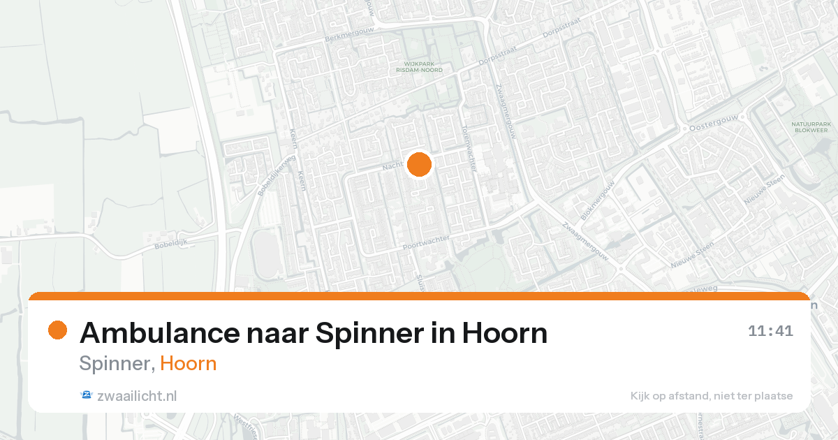 Ambulance naar Spinner in Hoorn — 21 aug 2026