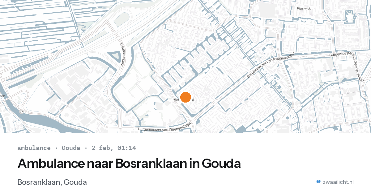 Ambulance naar Bosranklaan in Gouda — 2 feb 2026