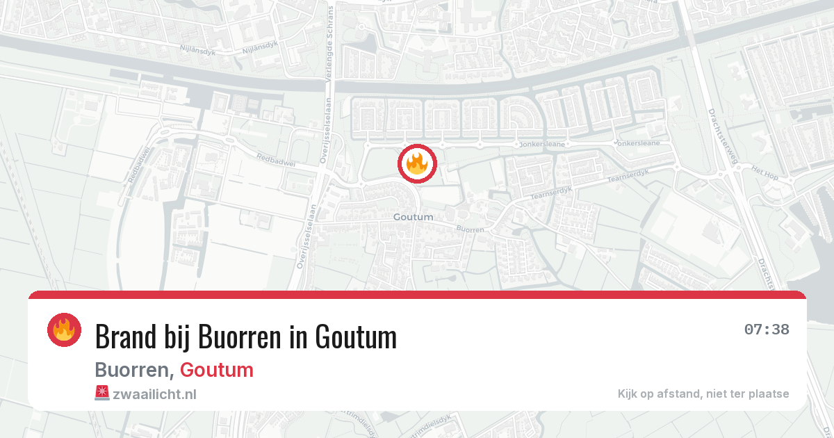 Brand bij Buorren in Goutum — 24 feb 2026