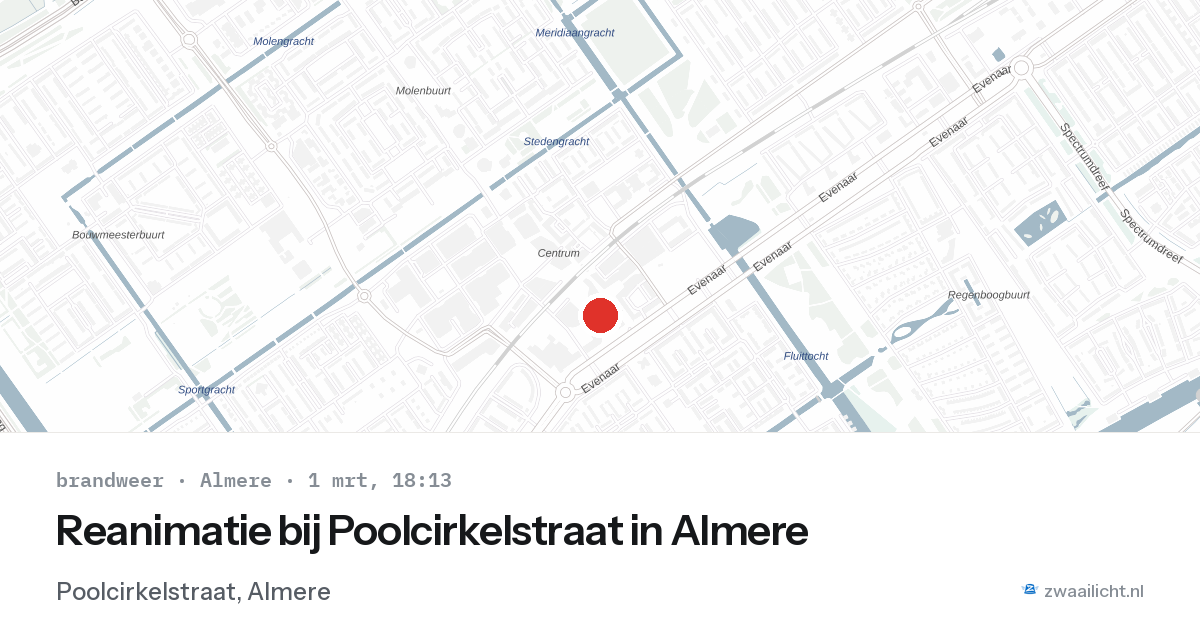Reanimatie bij Poolcirkelstraat in Almere — 1 mrt 2026
