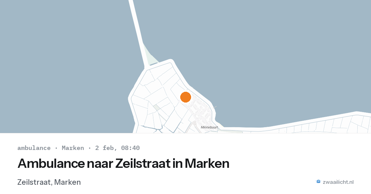 Ambulance naar Zeilstraat in Marken — 2 feb 2026