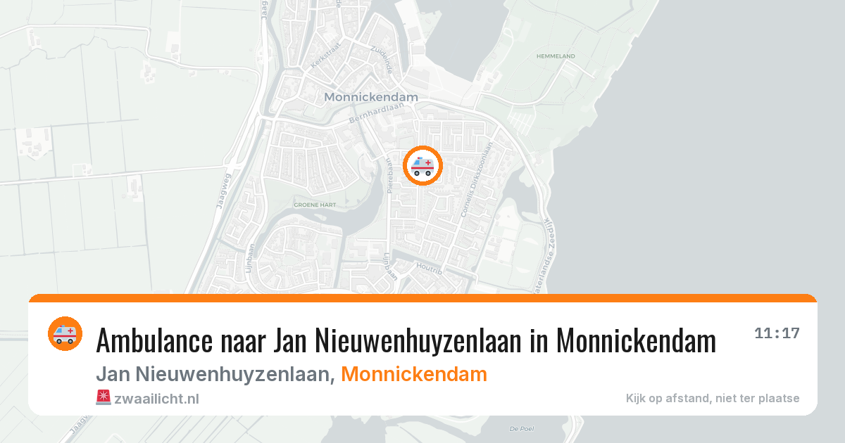 Ambulance naar Jan Nieuwenhuyzenlaan in Monnickendam — 4 apr 2026