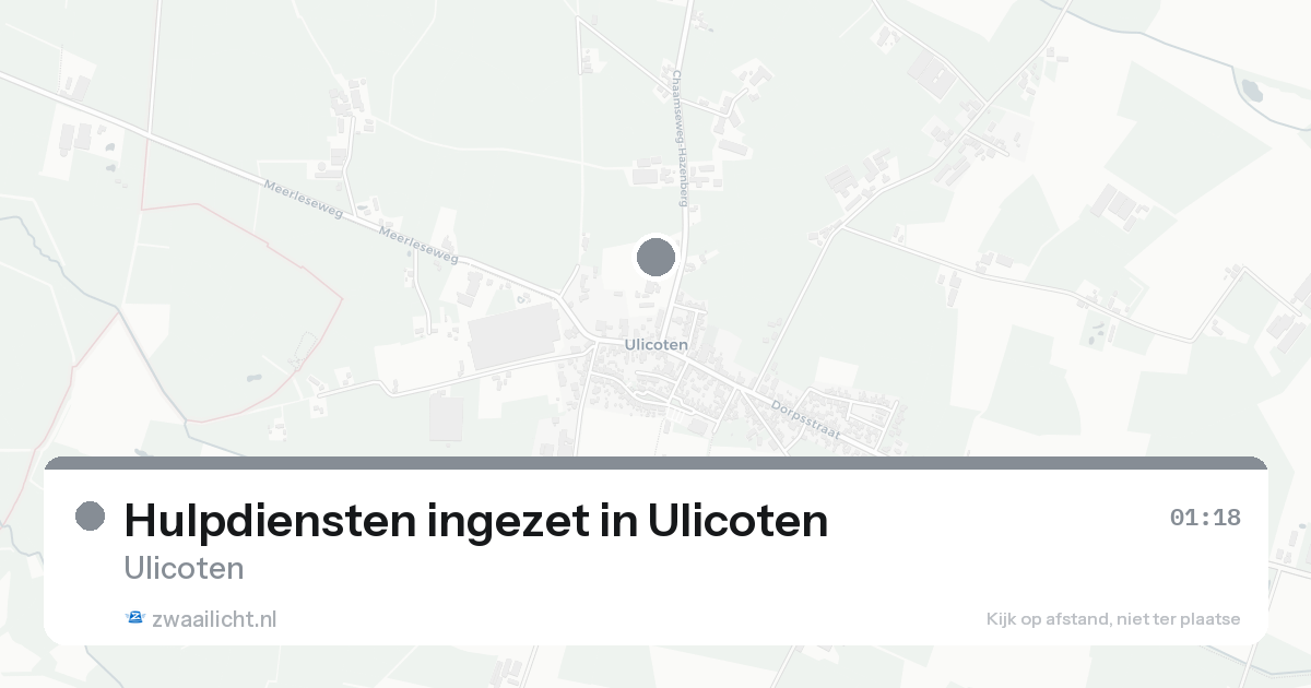 Hulpdiensten ingezet in Ulicoten — 8 feb 2026 | 🚨 Zwaailicht.nl