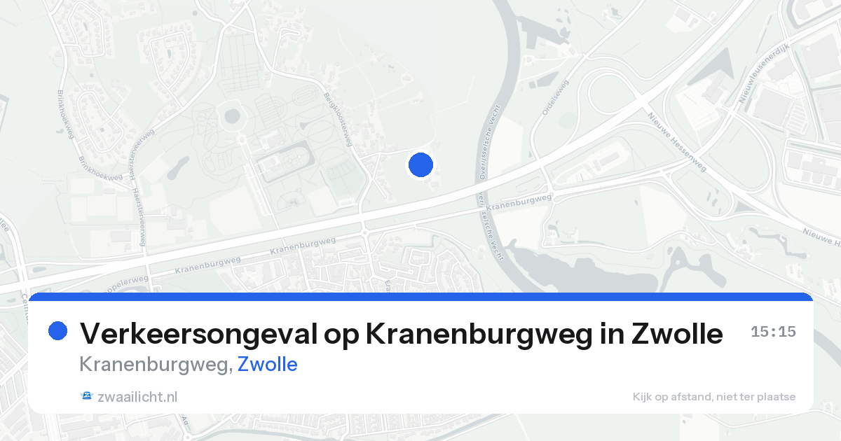Verkeersongeval op Kranenburgweg in Zwolle — 24 aug 2026
