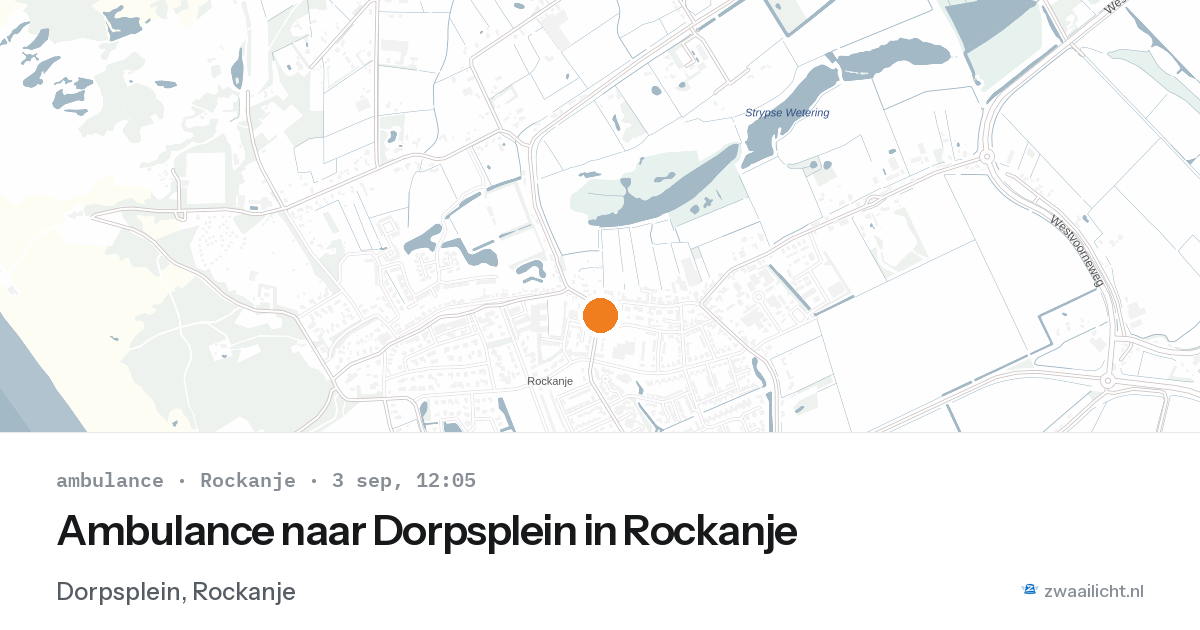 Ambulance naar Dorpsplein in Rockanje — 3 sep 2026
