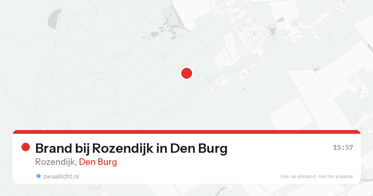 Brand bij Rozendijk in Den Burg — 17 aug 2026