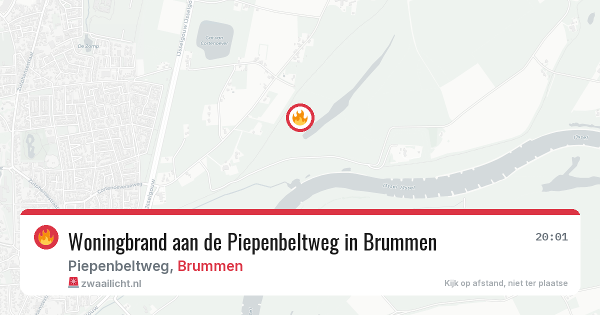 Woningbrand aan de Piepenbeltweg in Brummen — 15 jun 2026
