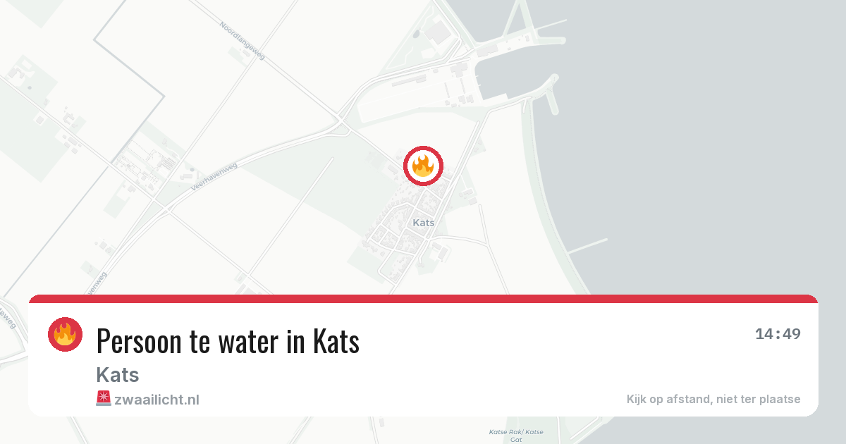 Persoon te water in Kats — 14 mrt 2026