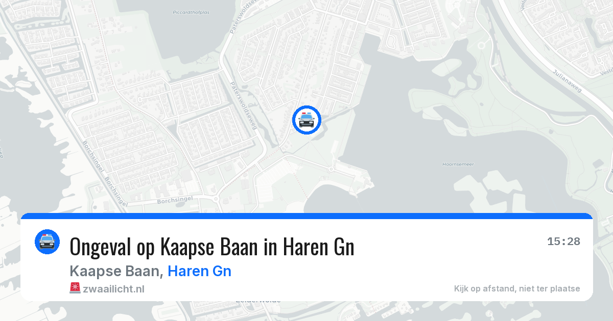 Ongeval op Kaapse Baan in Haren Gn — 5 aug 2026