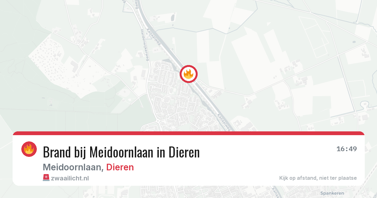 Brand bij Meidoornlaan in Dieren — 21 mei 2026
