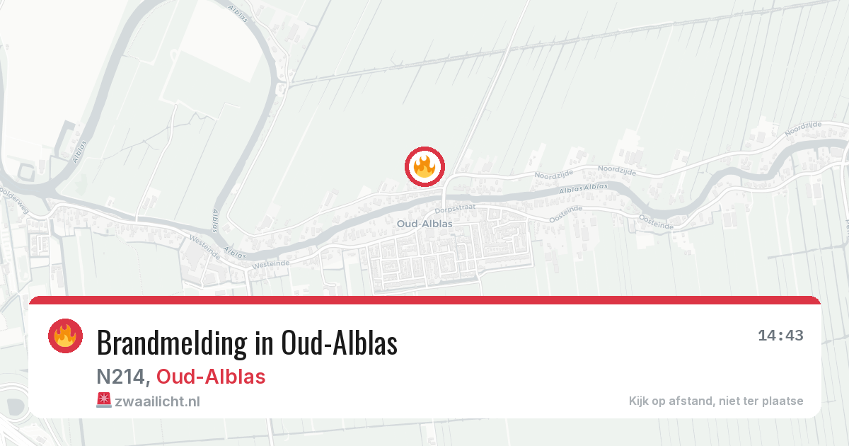 Brandmelding in Oud-Alblas — 24 jun 2026
