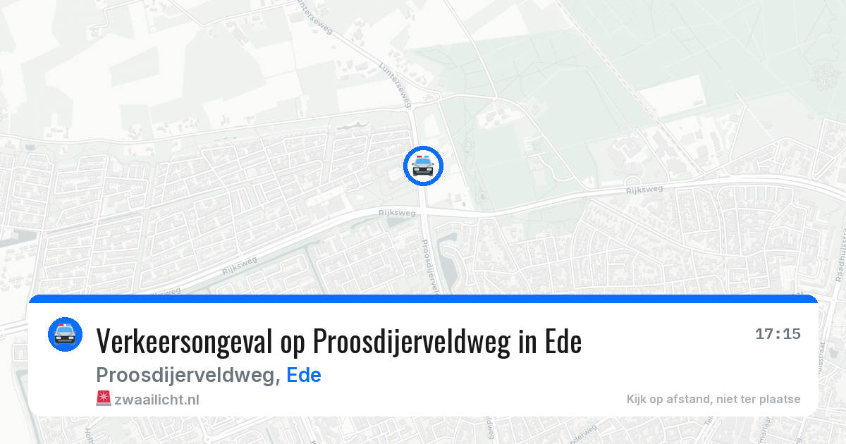 Verkeersongeval op Proosdijerveldweg in Ede — 1 mei 2026