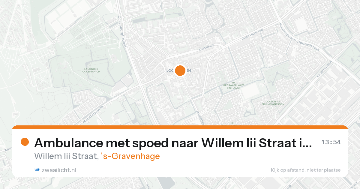 Ambulance met spoed naar Willem Iii Straat in 's-Gravenhage — 24 aug 2026