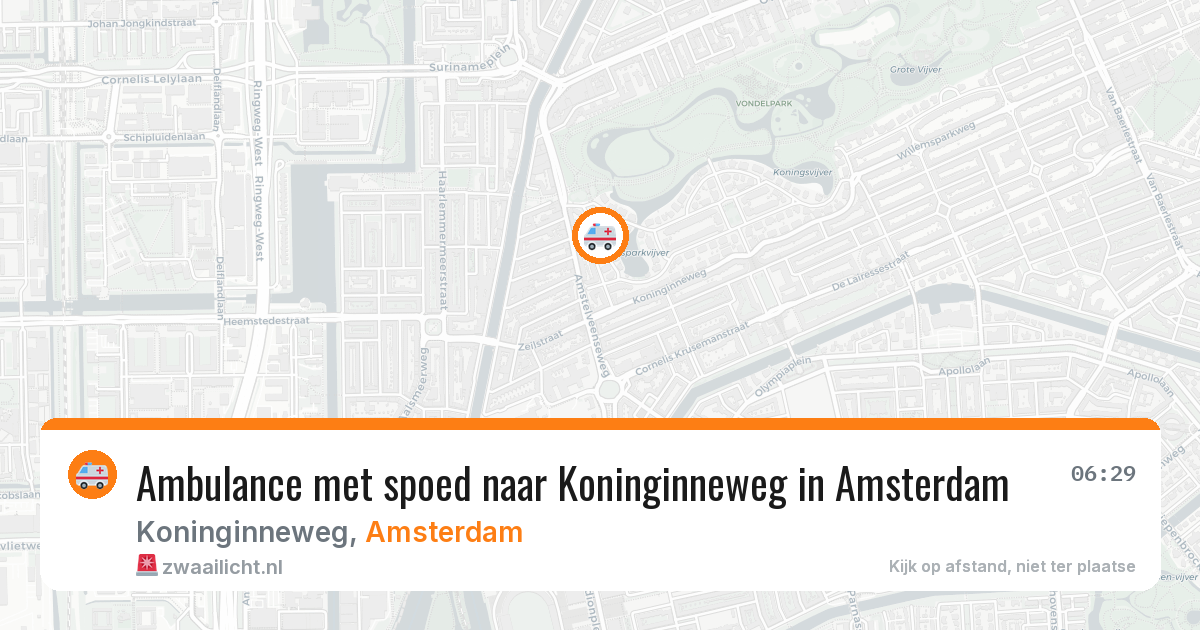 Ambulance met spoed naar Koninginneweg in Amsterdam — 17 mrt 2026