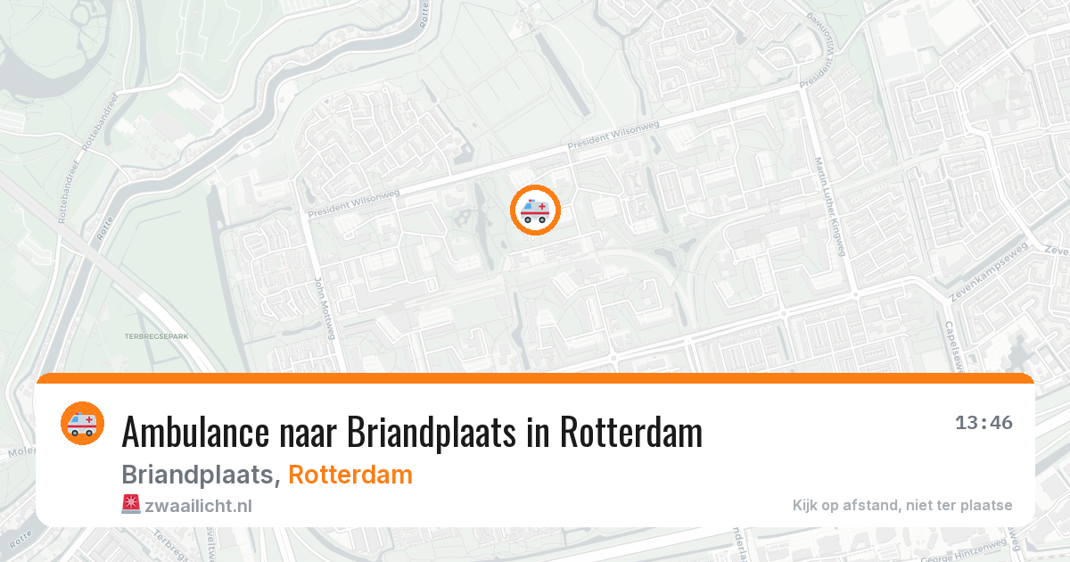 Ambulance naar Briandplaats in Rotterdam — 16 jun 2026