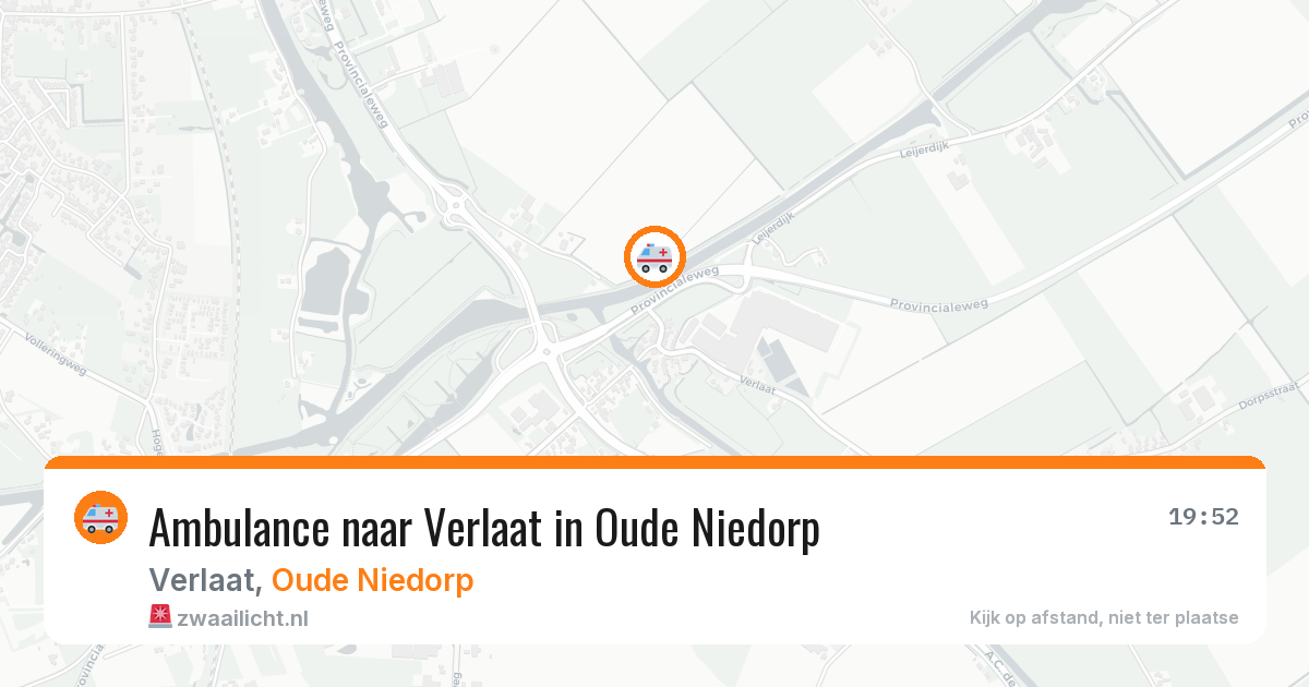 Ambulance naar Verlaat in Oude Niedorp — 17 mei 2026