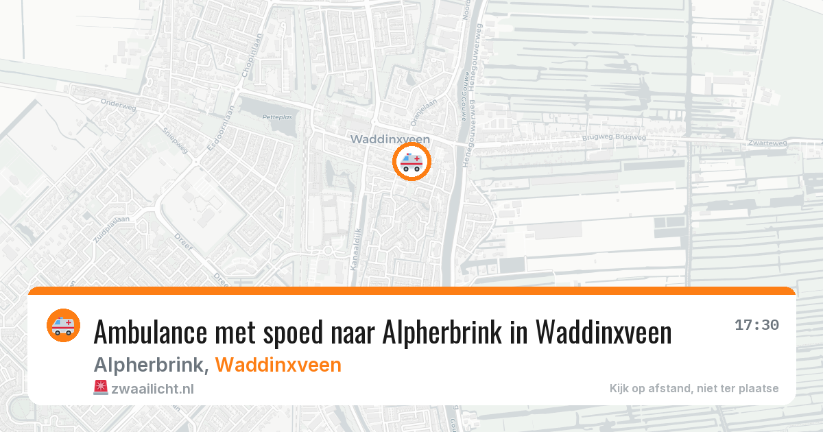 Ambulance met spoed naar Alpherbrink in Waddinxveen — 25 jun 2026