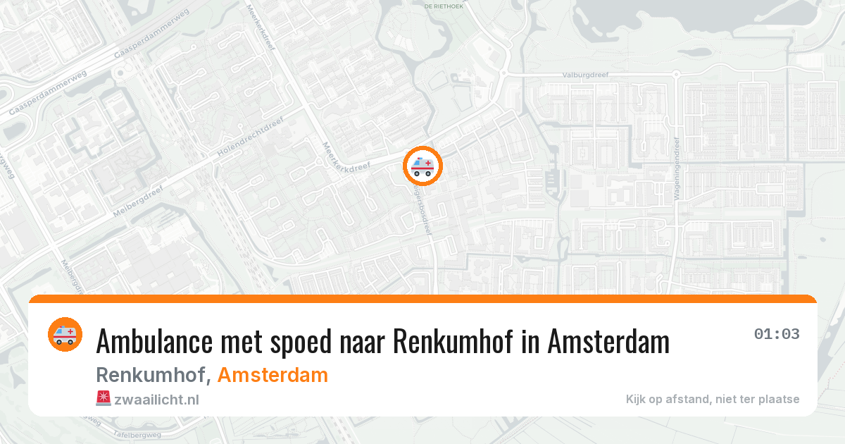 Ambulance met spoed naar Renkumhof in Amsterdam — 4 jun 2026