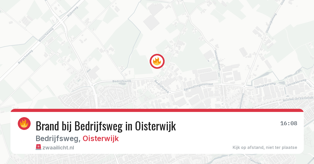 Brand bij Bedrijfsweg in Oisterwijk — 20 mei 2026