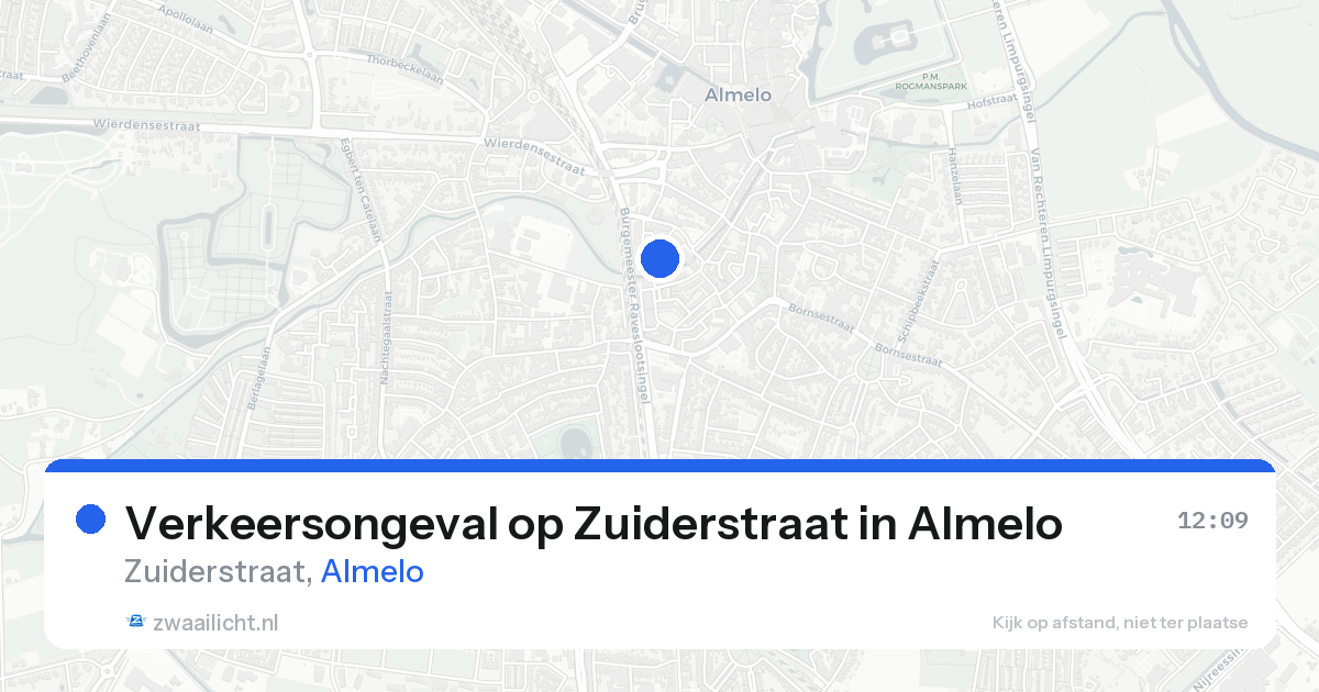 Verkeersongeval op Zuiderstraat in Almelo — 20 aug 2026