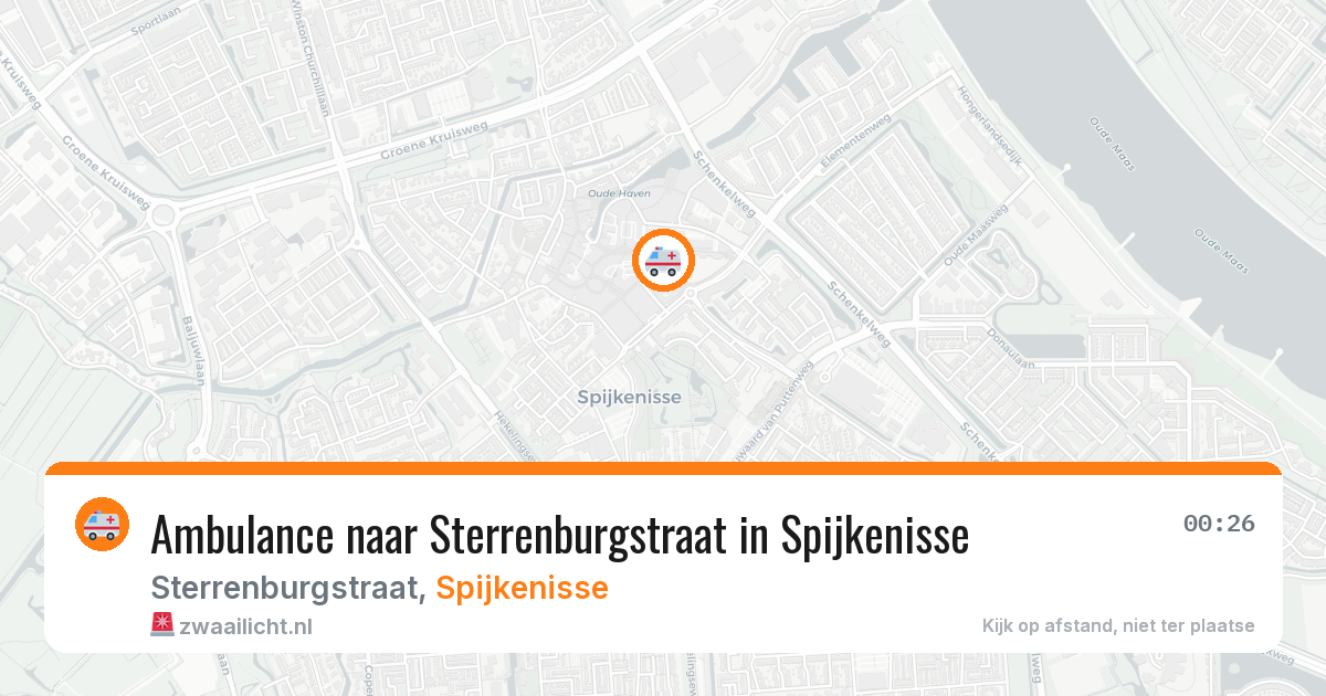 Ambulance naar Sterrenburgstraat in Spijkenisse — 9 aug 2026