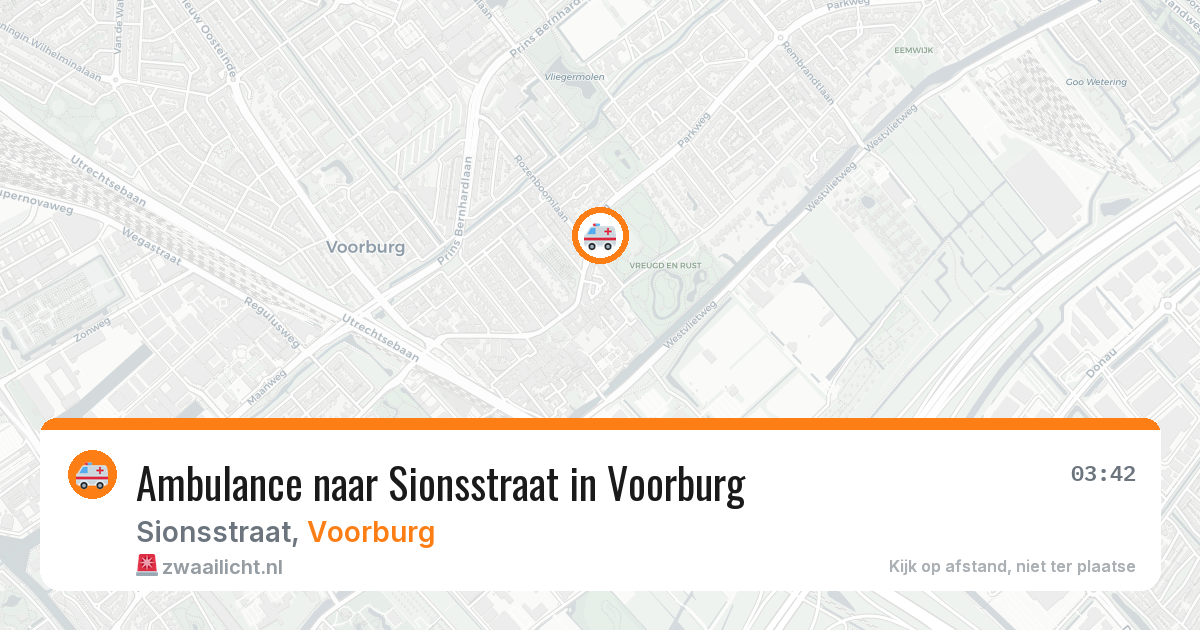 Ambulance naar Sionsstraat in Voorburg — 31 jul 2026