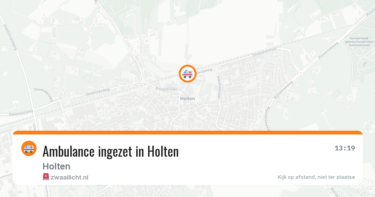 Ambulance ingezet in Holten — 8 aug 2026