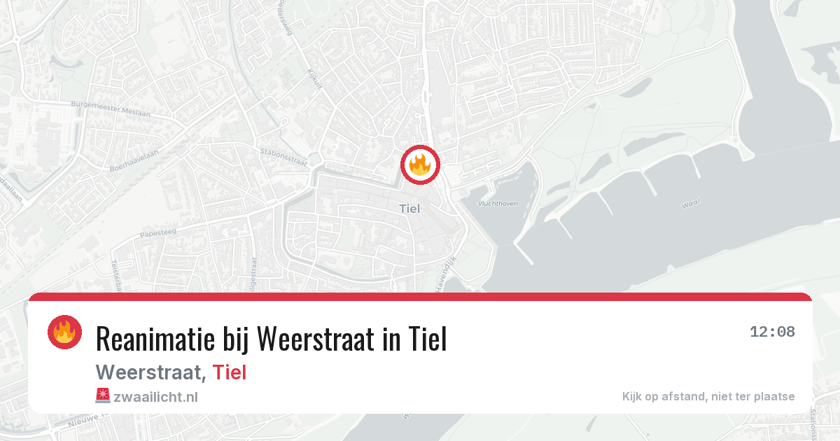 Reanimatie bij Weerstraat in Tiel — 26 jun 2026