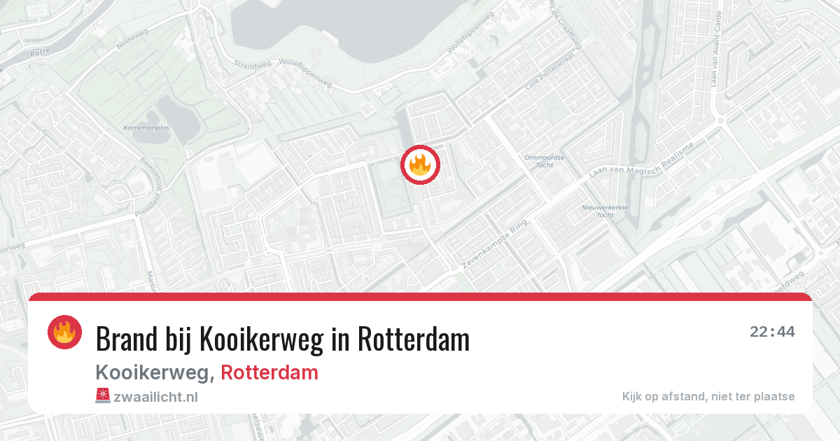 Brand bij Kooikerweg in Rotterdam — 18 mrt 2026