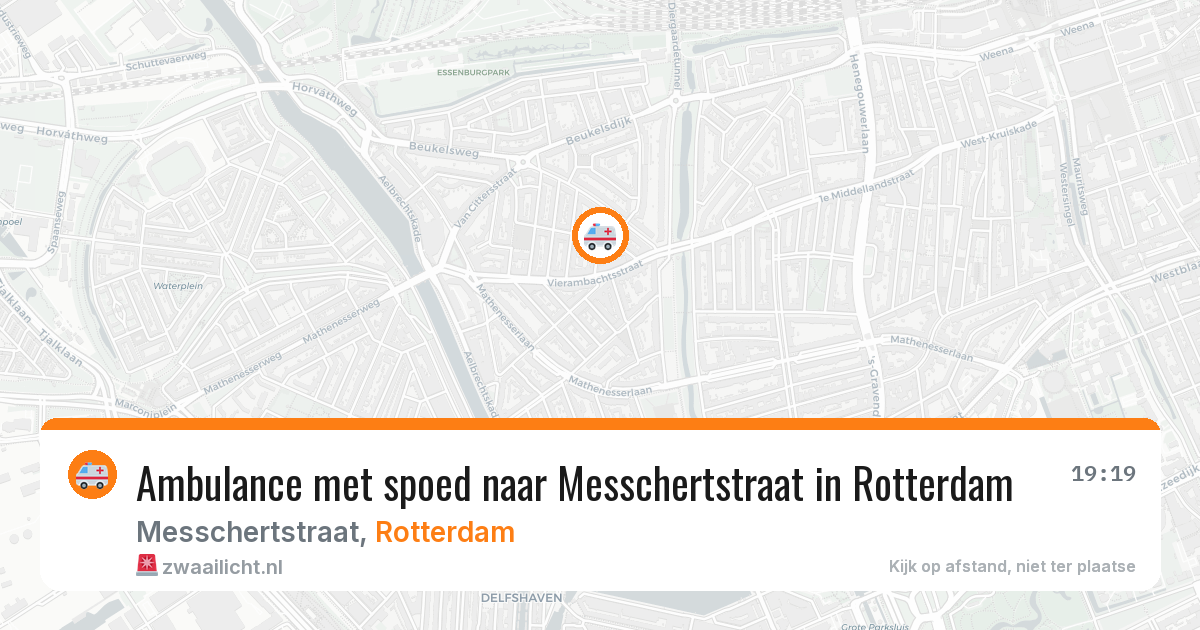 Ambulance met spoed naar Messchertstraat in Rotterdam — 18 jun 2026
