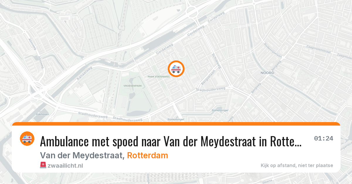 Ambulance met spoed naar Van der Meydestraat in Rotterdam — 5 apr 2026