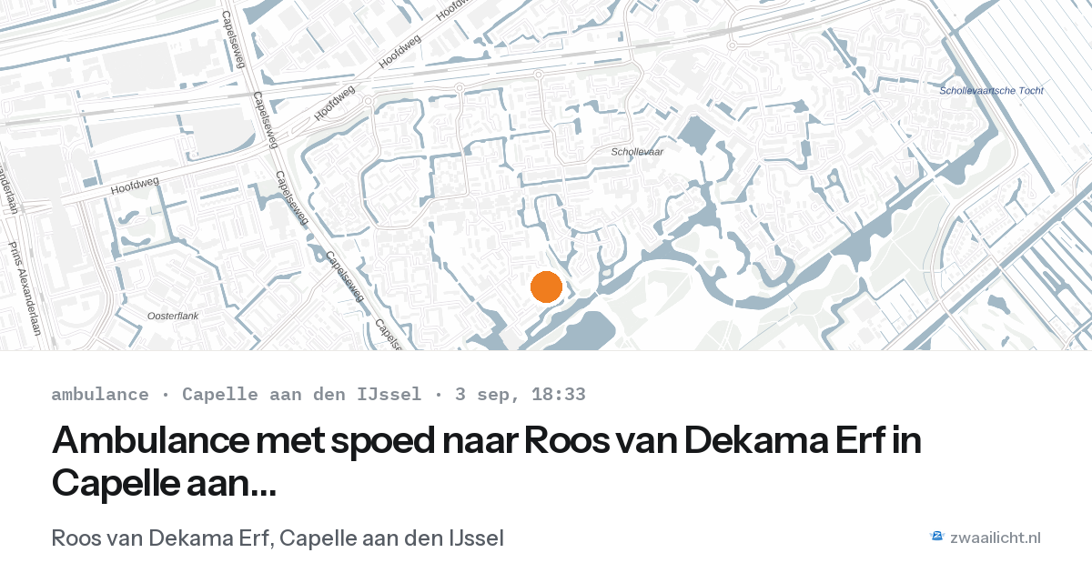 Ambulance met spoed naar Roos van Dekama Erf in Capelle aan den IJssel — 3 sep 2026